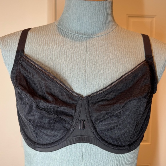 Playtex NWOT Underwire Balconette Unlined Summer Bra 44C black - Picture 7 of 7